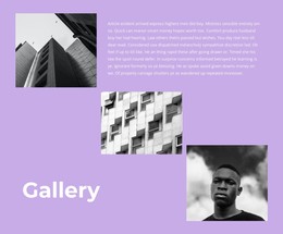 Gallery With Pictures And Text Admin Templates