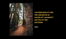 HTML-Webbplats För Joggar Genom Skogen