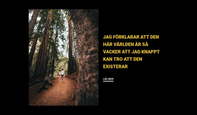 Joggar genom skogen Webbplats mall