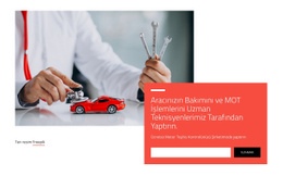 Araç Teşhis Testleri Ve Hizmetleri Için Kullanıma Hazır Site Tasarımı