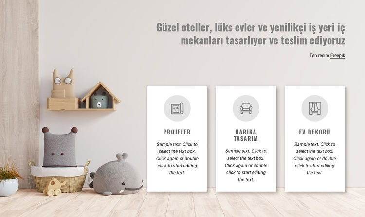 Güzel iç mekanlar tasarlıyoruz WordPress Teması