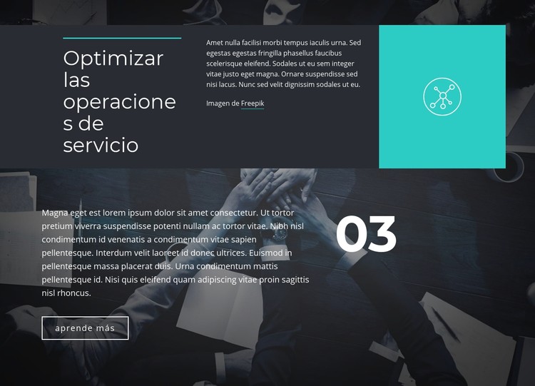 Optimizar las operaciones de servicio Plantilla CSS