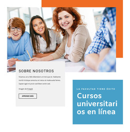 Cursos Universitarios: Plantilla De Página HTML
