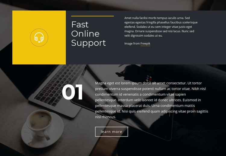 Fast Online Support Homepage Design