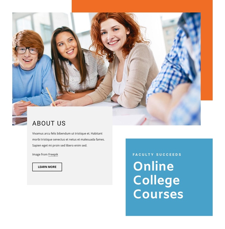 College courses Webflow Template Alternative