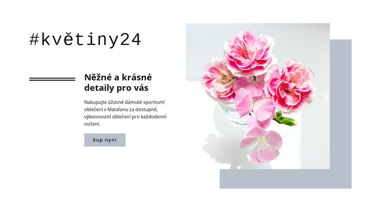 Něžné a krásné detaily Šablona CSS