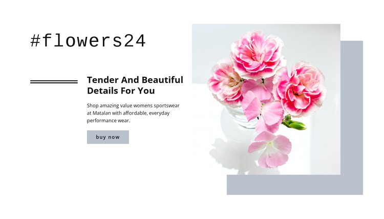 Tender and beautiful details CSS Template