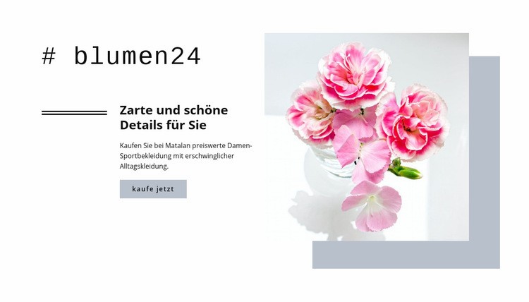 Zarte und schöne Details Website Builder-Vorlagen