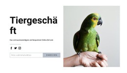 Vogelfutter - Funktionales Website-Modell