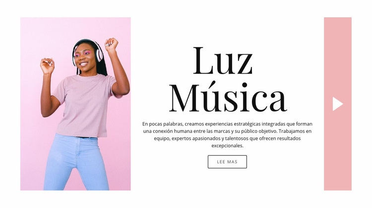 Estilo ligero en la música Plantillas de creación de sitios web