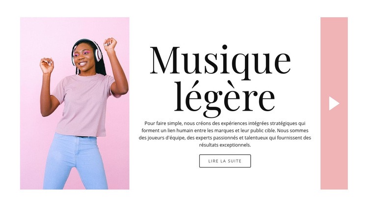 Style léger en musique Créateur de site Web HTML