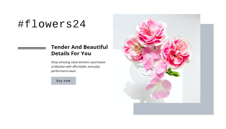 Tender and beautiful details HTML Template