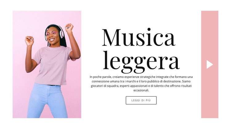 Stile leggero nella musica Modelli di Website Builder