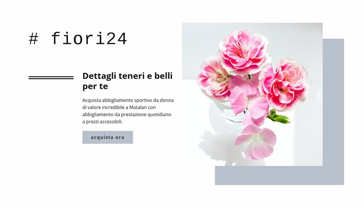 Dettagli teneri e belli Mockup del sito web