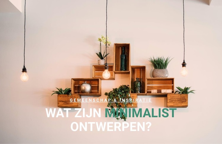 Bespaar ruimte Website ontwerp