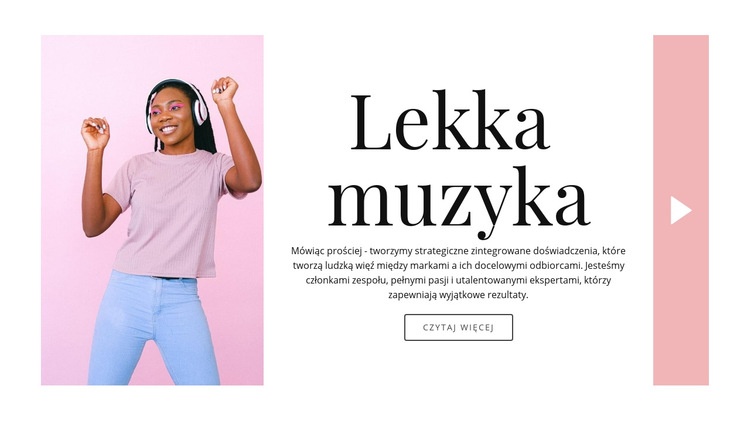 Lekki styl w muzyce Szablony do tworzenia witryn internetowych