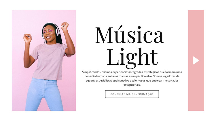 Estilo leve na música Modelo HTML