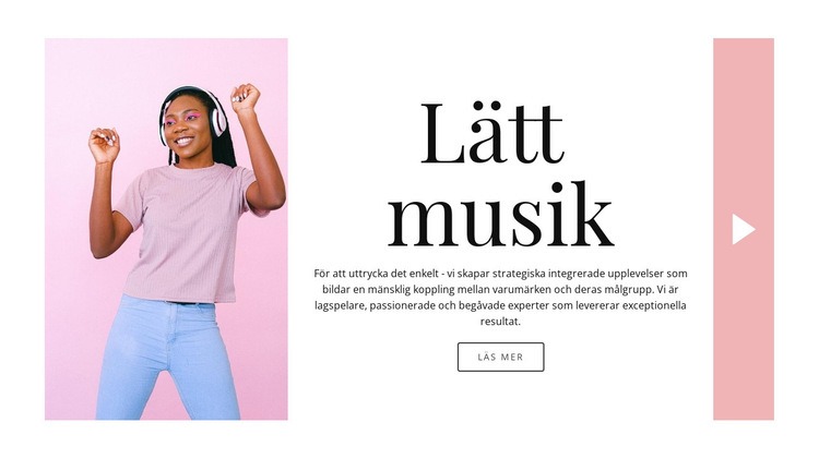 Lätt stil i musik CSS -mall