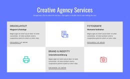 Kreative Werbeagentur Dienstleistungen Kostenlose Vorlage