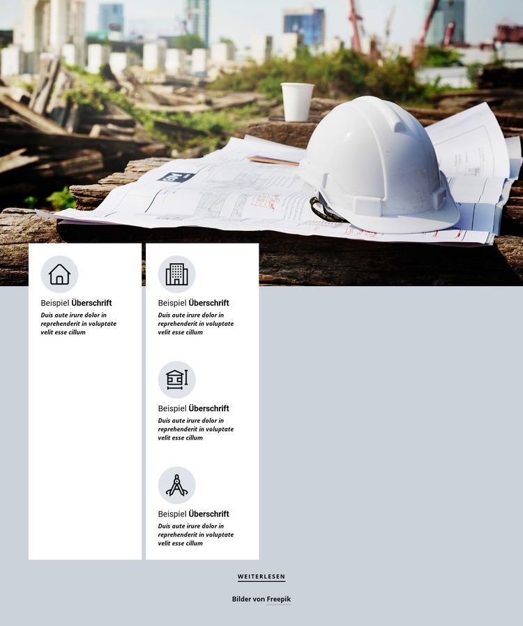 Architekturagentur Dienstleistungen HTML Website Builder