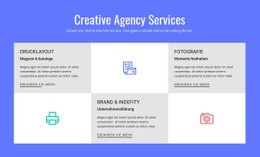 Exklusiver Website-Builder Für Kreative Werbeagentur Dienstleistungen