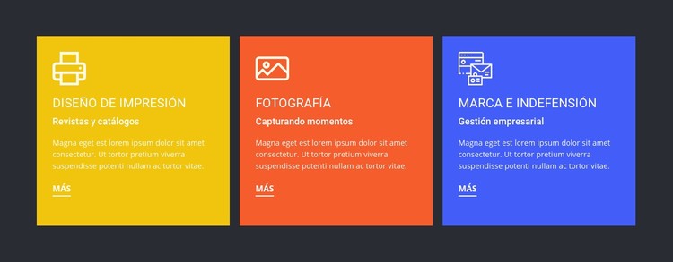 Productos y servicios Plantilla CSS