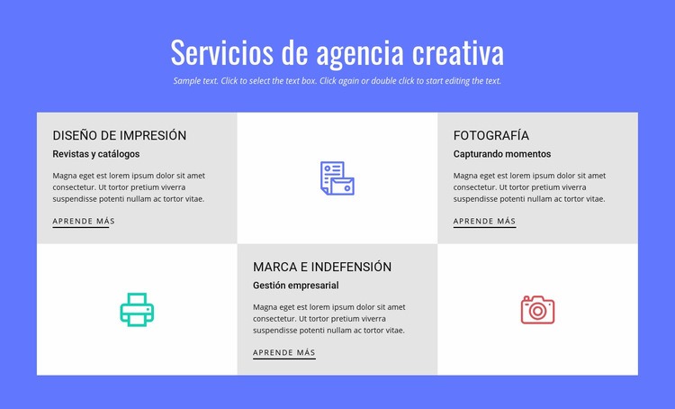 Servicios de agencia de publicidad creativa Plantilla