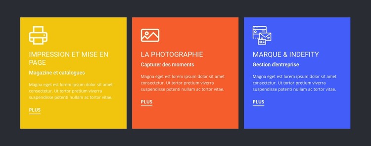 Produits et services Modèle CSS