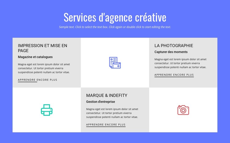 Services d'agence de publicité créative Modèle CSS