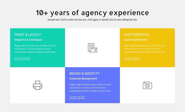 10 years of design experience Homepage Design