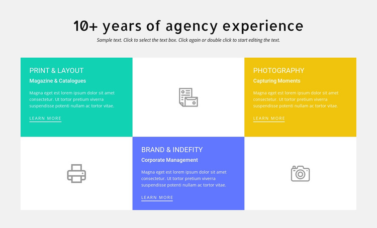 10 years of design experience HTML5 Template