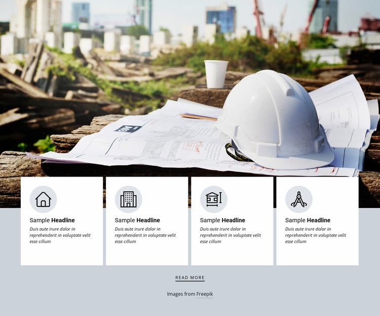 Az építészeti ügynökség egyedisége Html Weboldal készítő