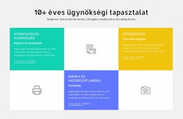 10 Éves Tervezési Tapasztalat Sablon HTML CSS Reszponzív