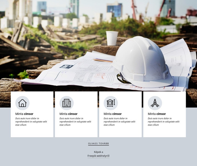 Az építészeti ügynökség egyedisége Weboldal sablon