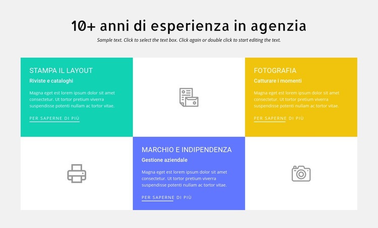 10 anni di esperienza nel design Costruttore di siti web HTML