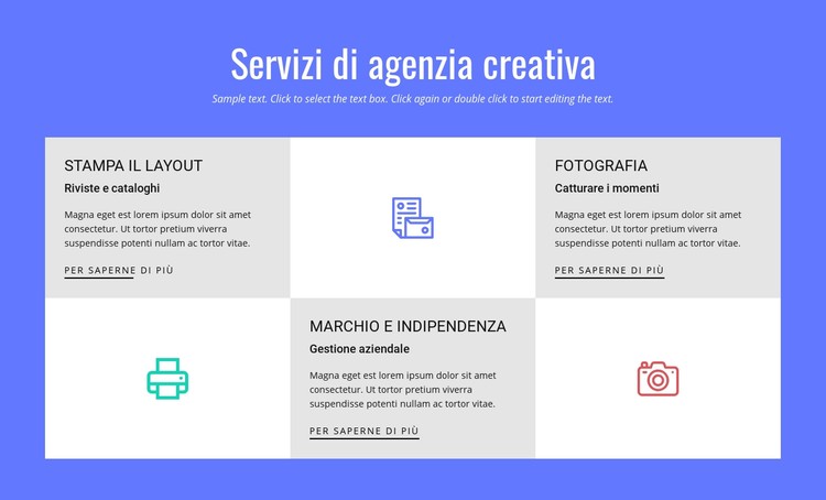 Servizi di agenzia pubblicitaria creativa Modello CSS