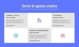 Il Modello Di Una Pagina Più Creativo Per Servizi Di Agenzia Pubblicitaria Creativa