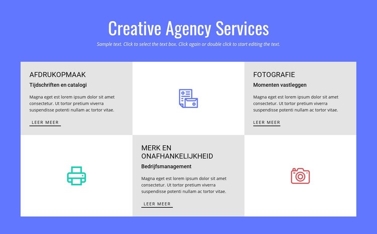 Creative Advertising Agency Services Bestemmingspagina
