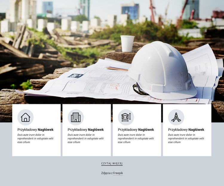 Usługi agencji architektonicznych Makieta strony internetowej