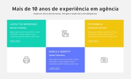 10 Anos De Experiência Em Design Modelo HTML CSS Responsivo