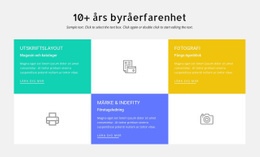 10 Års Designerfarenhet Mall HTML CSS Responsiv