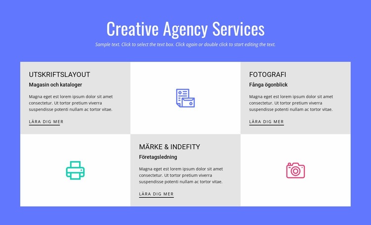 Creative Advertising Agency Services Hemsidedesign