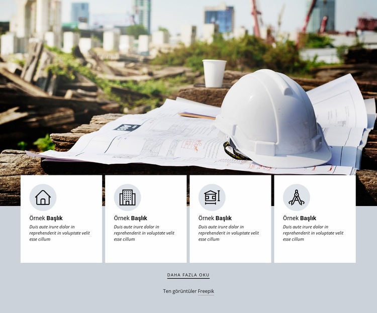 Mimarlık Ajans Hizmetleri Web Sitesi Mockup'ı