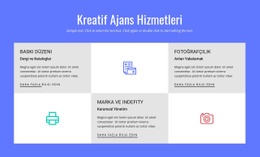 Yaratıcı Reklam Ajansı Hizmetleri Için Özel Web Sitesi Oluşturucu