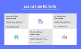 Yaratıcı Reklam Ajansı Hizmetleri Için Web Sitesi Ilhamı