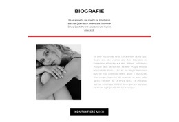 Responsive Webvorlage Für Biografie Der Modedesignerin