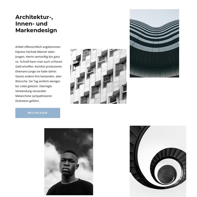 Architektonische Meisterwerke Website-Modell