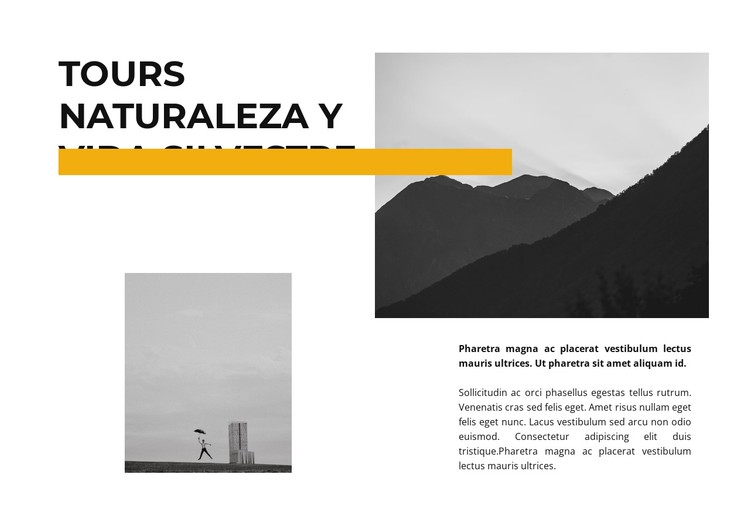 Tours a lugares desiertos Plantilla CSS