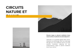 Page De Destination Pour Circuits Dans Des Lieux Déserts