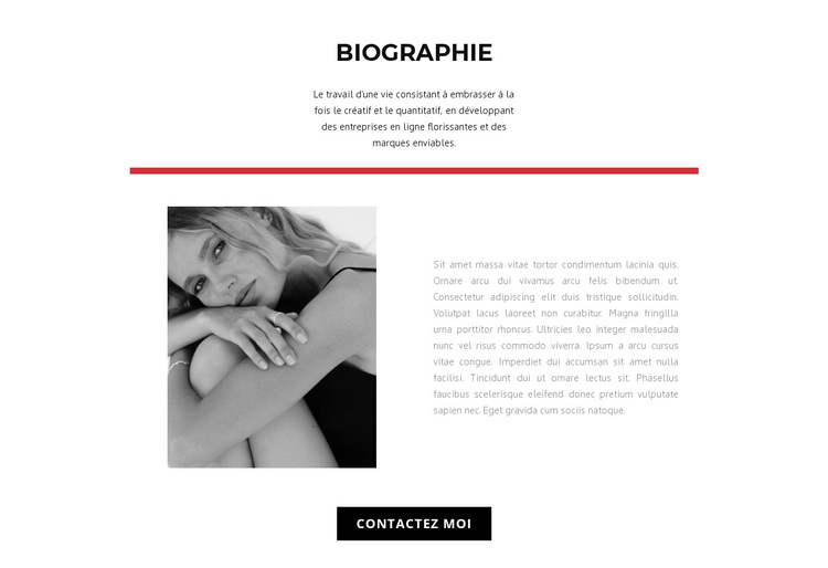 Biographie de créateur de mode Thème WordPress